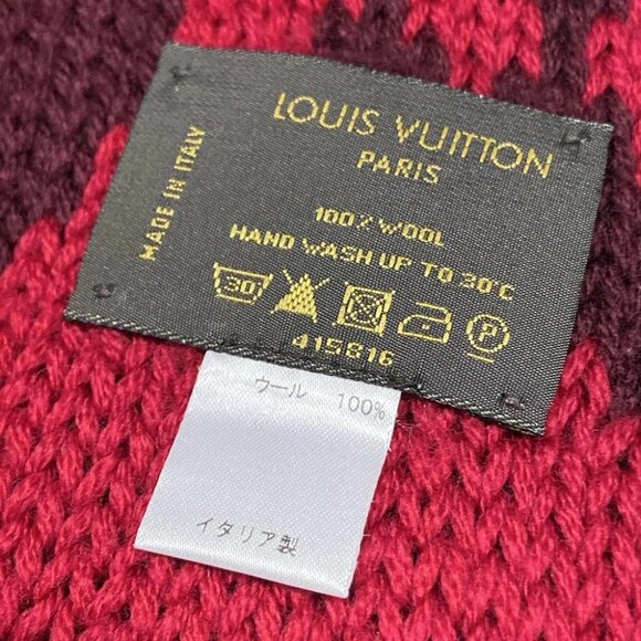 LOUIS VUITTON Echarpe Grand Floor M72430 Ruby - 415816 Scarf 100% wool - Picture 4 of 4